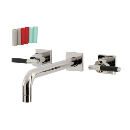 Kingston Brass KS6026CKL Wall Mount Tub Faucet, Polished Nickel KS6026CKL